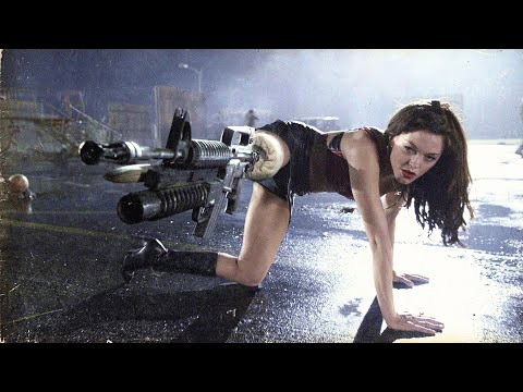 女子被喪屍吃掉了腿部，然而她卻將其改造成機關槍，威力非常巨大