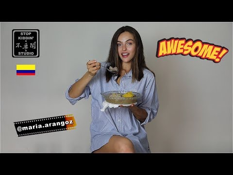 《哥倫比亞美女第一次吃台灣經典甜點》被芋圓的征服 Colombian Girl Tries Taiwanese Dessert