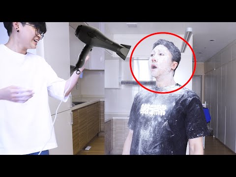 玩大了,偷偷把面粉放进老板吹风机!我已经随时做好被辞退的准备了哈哈哈哈哈哈哈哈哈哈
